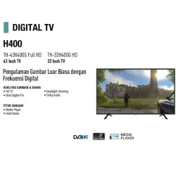 ED TV Panasonic 43 Inch DIGITAL TH-43H400G DVBT2 USB MOVIE 43H400