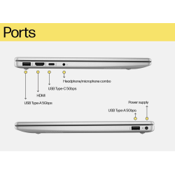 HP 14 inch Laptop 14-ep0555TU, Silver